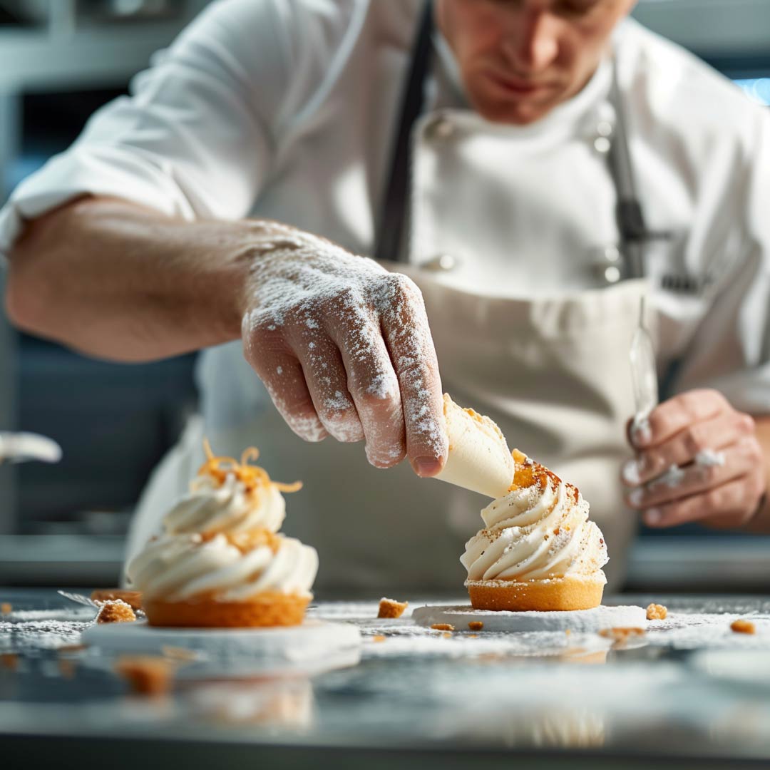 Verzierung von Süßstückchen